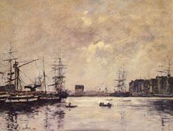 Eugene Boudin The Port of Le Havre(Dock of La Barre) china oil painting image